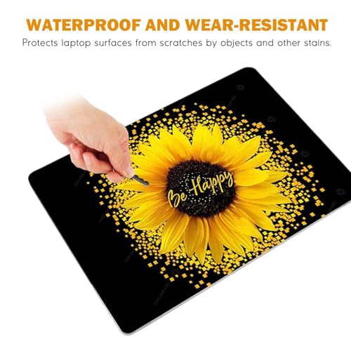 DINKY Laptop Skin Sticker Decal, 16" 16.5” 17” 17.3 inch Laptop Universal Reusable Vinyl Skin Stickers Art Cover Decal Notebook PC Personalized Protector Sunflower - color: be happy