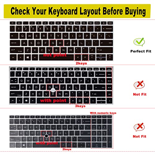 Keyboard Cover for 13.3" HP EliteBook 430 G8/EliteBook 630 G8 G9 G10, EliteBook X360 435 G8 G9, EliteBook X360 830 835 G7 G8 13.3 inch Laptop US Layout Keyboard(NOT FIT 830 835 G9 G10)-Colorful - color: Colorful