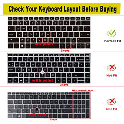Keyboard Cover for 13.3" HP EliteBook 430 G8/EliteBook 630 G8 G9 G10, EliteBook X360 435 G8 G9, EliteBook X360 830 835 G7 G8 13.3 inch Laptop US Layout Keyboard(NOT FIT 830 835 G9 G10)-Colorful - color: Colorful