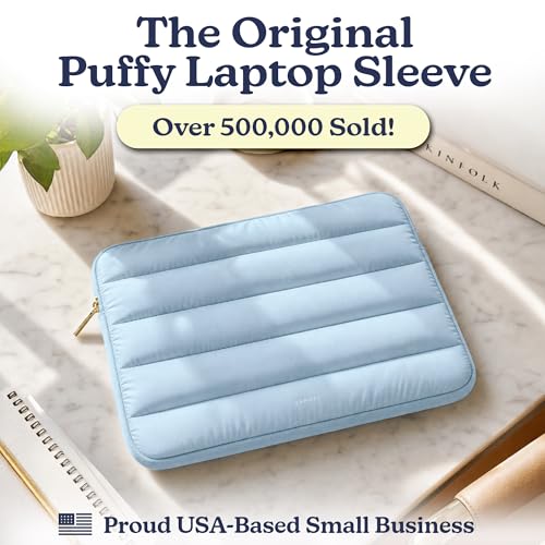 Vandel The Original Puffy Laptop Sleeve Case, 13-14 inch Laptop Sleeve Bag | Compatible with MacBook Air/Pro 13/Pro 14/iPad Pro 12.9, HP Dell ASUS Computer Case Bag Cover, Stylish Aesthetic Design - color: b. Blue, size: 13-14 Inch