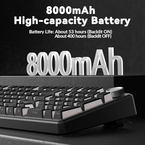 AULA F99 Pro Wireless Mechanical Keyboard-Silent Version,BT5.0/2.4GHz/USB-C Hot Swappable Custom Keyboard,Gasket Structure,Pre-lubed Linear Switches RGB Backlit Computer Gaming Keyboards,Black - color: Black