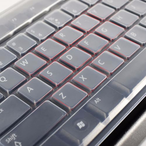 2 Pack Universal Keyboard Cover for Standard Size PC Computer Desktop Keyboards, Clear Waterproof Anti-Dust Silicone Keyboard Protector Cover Skin (Size: 17.52" x 5.51")