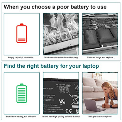 BI03XL Laptop Battery for HP Pavilion X360 13-U M3-U 13-u000 M3-U001DX M3-U103DX 13-U100TU 13-U118TU Stream 14-AX 14-ax010wm ON03XL 0N03XL 844203-855 TPN-W118 HSTNN-LB7P HSTNN-UB6W 843537-541 - size: 7.94*3.96*0.24inch BI03XL