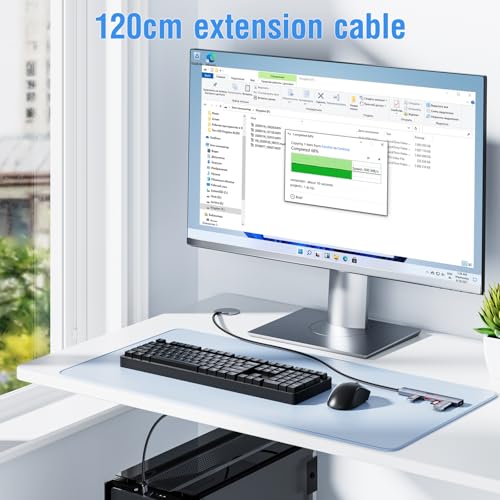 ICZI USB 3.2 Hub 10Gbps 4 Port USB3.2 Gen 2 Splitter with 4FT Cable for Laptop, Desktop PC, Xbox, PS5, iMac, Surface Pro, Xps - size: usb 3.2 aluminum
