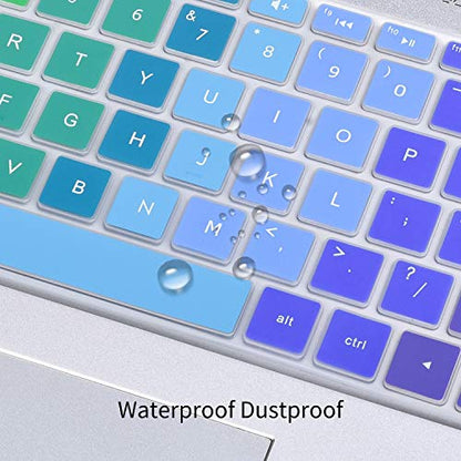 Keyboard Cover for HP 15.6 Laptop 15-dy 15-dw 15-ef 15-db/da 15-bs/bw 15-ef 15-dy5033dx 15-dy5399nr 15-dy5113dx dy5073dx 15-ef2033dx, HP Envy 17.3" 17-by 17-bs/ca 17t-by400/by500 17-by4623dx, Rainbow - color: Rainbow