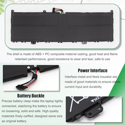 L21M4PC7 L21C4PC4 Laptop Battery Replacement for Lenovo Slim 7 ProX-14IAH7 ProX-14ARH7 / Yoga Slim 7 ProX-14IAH7 ProX-14ARH7 Series L21M4PE0 L21C4PE0 L21D4PC4 L21D4PE0 15.52V 70Wh 4511mAh - size: 11.0*3.34*0.23inch L21M4PC7
