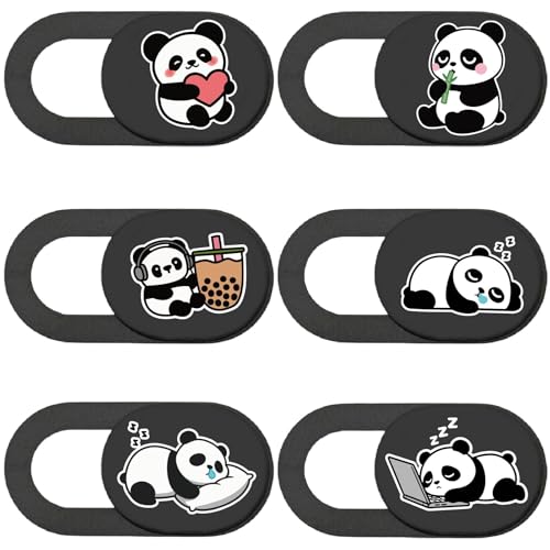Panda Camera Cover Webcam Cover Slide Cute Animal Design Privacy Guard Webcam Protector for Laptop Notebook Tablet Phone Mini PC Accessories for Home Office Travel Work Secure Durabler - color: Panda-2