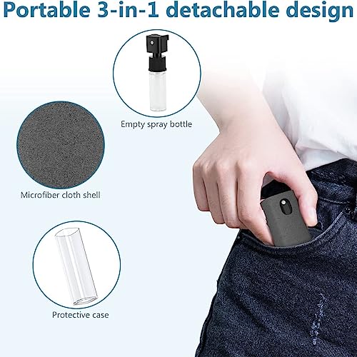 4PCS Screen Cleaner Touchscreen Mist Spray, Portable Reusable Fingerprint-Proof Spray Bottle for Phone/Laptop/Tablet/Monitor/Car Screen