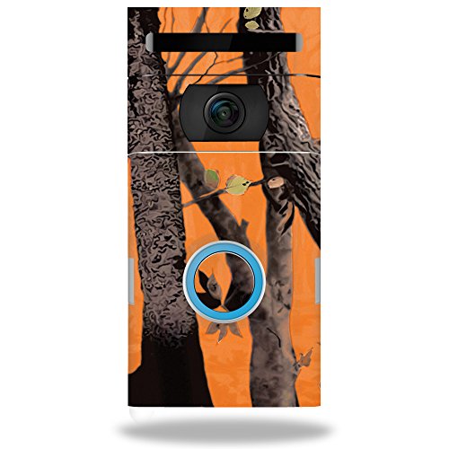 MightySkins Skin Compatible with Ring Doorbell 2 - Orange Camo | Protective, Durable, and Unique Vinyl Decal wrap Cover | Easy to Apply, Remove, and Change Styles | Made in The USA - color: Orange Camo