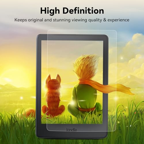 IPROKKO 2 Pack Anti Blue Light Screen Protector for 7-inch Kindle Paperwhite 12th Gen 2024 & Kindle Colorsoft 1st Generation (Signature/Kids Edition). Matte Anti-Glare High Clarity Protective Paper-like Film, Compatible With Kobo Aura 2, Boox Go 7 - color