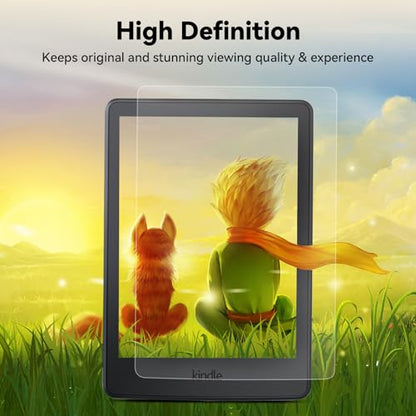 IPROKKO 2 Pack Anti Blue Light Screen Protector for 7-inch Kindle Paperwhite 12th Gen 2024 & Kindle Colorsoft 1st Generation (Signature/Kids Edition). Matte Anti-Glare High Clarity Protective Paper-like Film, Compatible With Kobo Aura 2, Boox Go 7 - color