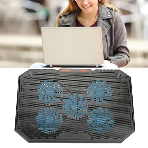 Laptop Cooling Pad, RGB Lighting, Iron, 7 Heights, Adjustable Angles, Laptop Cooling Pad, Prevent Overheating