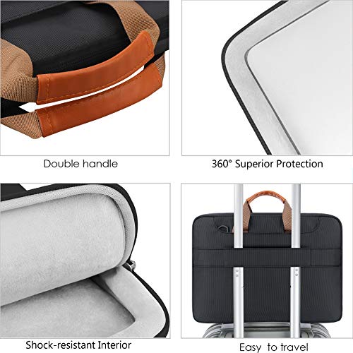 Lacdo 360° Protective Laptop Shoulder Bag, 14 inch Computer Bags for 14 inch MacBook Pro M5 Pro/Max A3426 A3427 (2026), M5/M4/M3/M2/M1 A3434 A3112 A3401 A3185 A2918 A2992 2025-2021 Messenger Bag,Black - color: Black, size: 14 Inch New MacBook Pro