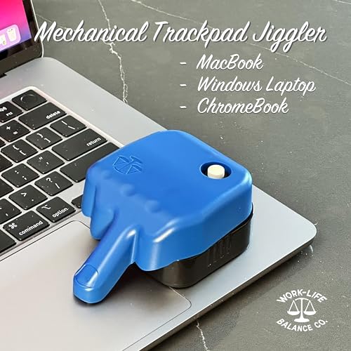 Trackpad Mouse Jiggler Device, Silent, Cordless Undetectable Mouse Mover | Doesn't Work on Dell, No USB, No Software, Automatic Shaker, AA Battery 6 Months, Natural Touchpad Motion, PC Laptop Wiggler