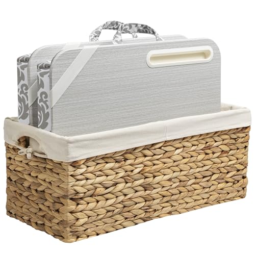 LAPGEAR Designer Lap Desk – Gray Damask, 2-Pack with Storage Basket - color: Gray Damask, size: 2-Pack Lap Desks + Basket