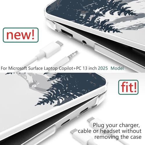 Batianda Mountain Escape Case for Microsoft Surface Laptop 13 inch | Fits Surface Laptop 2025 13" Surface Laptop for Business 2026, Slim Hard Shell, Lightweight Protection, Precision Fit - color: Misty Mountain