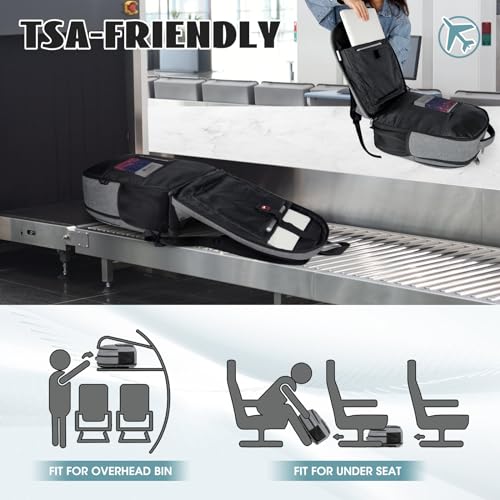 Travel Laptop Backpack, 17 Inch Extra Large Laptop Backpack with USB Charging Hole 45L Anti Theft Travel Backpack Water Resistant College Business Computer Bag Fit 17.3 Inch Laptop for Men Women Grey - color: Grey