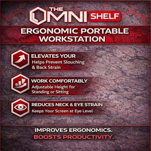The OmniShelf Portable Workstation, Magnetic Toolbox, Laptop Stand w/ 50 lb Capacity, Hands Free Workstation, Attach to HVAC, Trucks, Walls, Poles etc. (Model # OSO1 - Magnets) - size: 1 Count