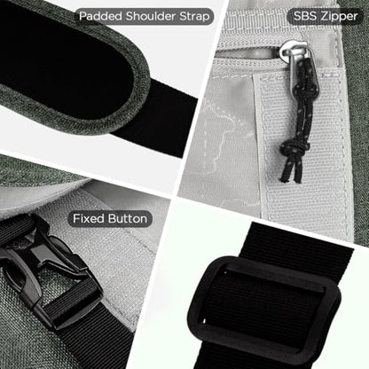 OIWAS Messenger Bag for Men, 15.6 Inch Laptop Satchel Crossbody Bag, Green | Padded laptop sleeve; built-in bottle holder & reflective safety strips; large shoulder bag for college, work, travel - color: 15.6 Inch-green
