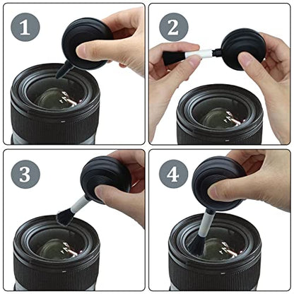 Lens Cleaning Kit Contains Rubber Rocket Air Blower Duster & Cleaning Pen | Equipped with air blowers and double-ended cleaning pen, removes dust & smudges for lenses, telescopes and digital screens