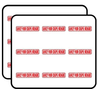 Only for Cape Verde Grunge Travel Stamp Art Decorative 2" Scrapbooking Sticker Waterproof Vinyl Stickers for Water Bottle, Laptop & Phone Case – 18 Pack