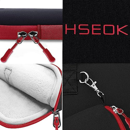 Hseok Laptop Sleeve 13.3-14 inch Case with Small Pouch, Neoprene Computer Bag Compatible with MacBook Neo/Pro 14 M5/M4/M3/M2/M1, Mac Air/Pro 13.3, XPS 14 and Most 13-14 inch Notebooks,B01K02 - color: B01k02, size: 13"-14"