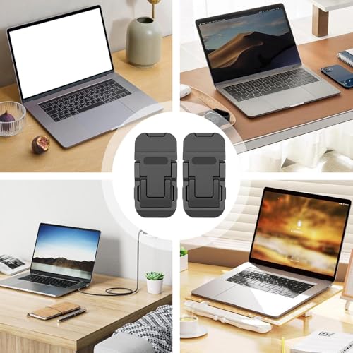 Foldable Laptop Stand Multipurpose Compact Folding | Small for Home, Company, Travel, Desk - Foldable Notebook Stand, Multipurpose Portable Desk Riser, Travel Compact Foldable - size: Double gear black