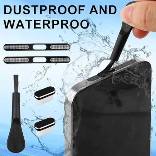 Phone Dust Plug Soft Protector Cleaner Set Electronic Device | Precise Anti Dust Kit for Phone Home Outdoor Offices Desk Car - color: Black