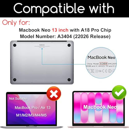 Palm Rest Protector for MacBook Neo 13 Inch, Palm Rest Cover Trackpad Cover Touch Bar Skin for MacBook Neo A18 Pro A3404 2026 - Pink - color: Pink