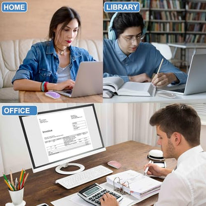 Bluetooth Wireless Mouse for MacBook Air Mac Pro iPad Laptop Computer Pad Optical Rechargeable Slim Silent Dual Mode (2.4G USB-C/USB-A&Bluetooth 5.2/3.0) Mouse Jiggler for Computer Awakening(Grey) - color: Grey