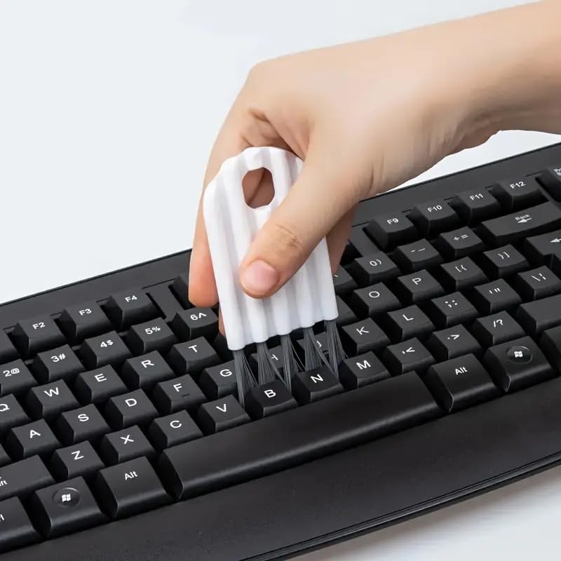 2Pc Keyboard Cleaning Brush, Multi-Function Cleaning Brush for Computer, Cups, Bottles, Soft Brush Keyboard Cleaner, Corner Gap Duster & Keycap Cleaner(Grey)