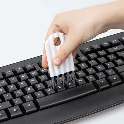 2Pc Keyboard Cleaning Brush, Multi-Function Cleaning Brush for Computer, Cups, Bottles, Soft Brush Keyboard Cleaner, Corner Gap Duster & Keycap Cleaner(Grey)