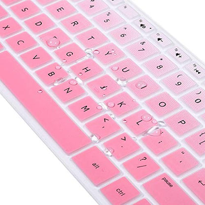 Keyboard Cover for HP Pavilion X360 14" & HP Laptop 14t 14z 14-cf 14-dk 14-dq 14-fq Series 14-cf0006dx/cf0012dx 14-dk0002dx 14-dq0011dx/dq1037wm/dq1089wm 14-fq0040nr/fq0050nr Keyboard Skin, Ombre Pink - color: Ombre Pink