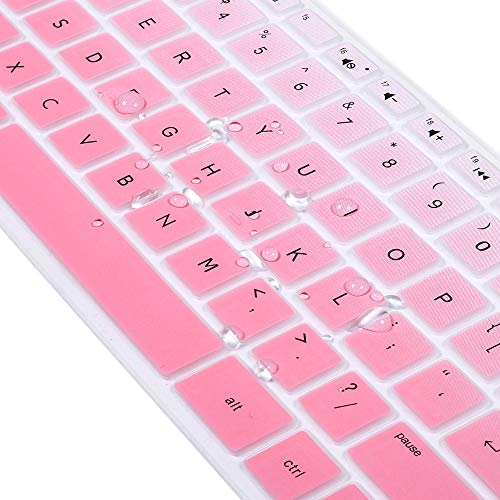 Keyboard Cover for HP Pavilion X360 14" & HP Laptop 14t 14z 14-cf 14-dk 14-dq 14-fq Series 14-cf0006dx/cf0012dx 14-dk0002dx 14-dq0011dx/dq1037wm/dq1089wm 14-fq0040nr/fq0050nr Keyboard Skin, Ombre Pink - color: Ombre Pink