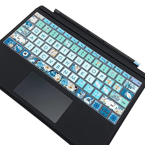 Silicon Keyboard Cover Skin for Microsoft Surface Pro 7/6/5,2019,2018,2017 Keyboard,US Layout,Peony - color: Peony