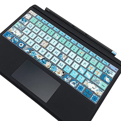 Silicon Keyboard Cover Skin for Microsoft Surface Pro 7/6/5,2019,2018,2017 Keyboard,US Layout,Peony - color: Peony