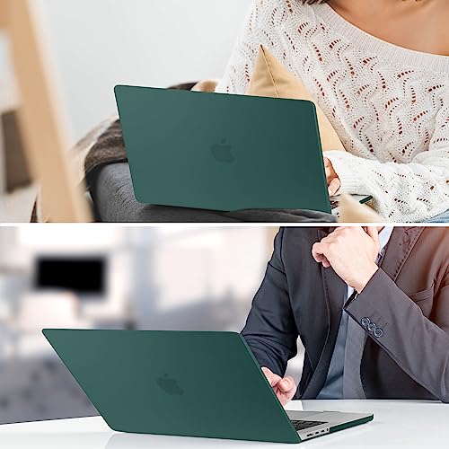 TWOLSKOO Compatible with MacBook Air 13 inch Case M5 2026 M4 2025 M3 M2 2024-2022 A3449 A3240 A3113 A2681, Plastic Hard Shell & Keyboard Cover & Screen Film for MacBook Air 13.6 inch, Teal - color: Frosted Teal