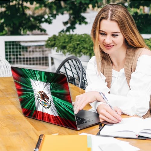 Laptop Skin Sticker Decal, Universal Reusable Vinyl Laptop Cover for 12" 13" 13.3" 14" 15" 15.4" 15.6" Notebook PC, Waterproof Scratch-Resistant with 2 Wrist Pads, Easy to Apply & Remove,Mexico Flag - color: Mexico Flag