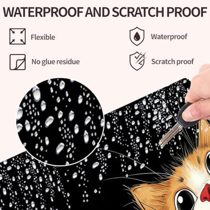 3Pcs Laptop Skin Sticker Decal Cat PVC Laptop Sticker Fits for 12-16 Inch Notebook Waterproof Scratch Proof Pet Animal Universal Notebook PC Personalized Protector Gift - style: cat