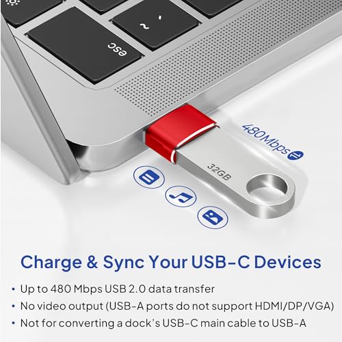Elebase for Airpods Pro 3 Adapter,USB to USB C Adaptor 4Pack,USBC Female to A Male Cable Connecter for Apple Watch Ultra iWatch 11 10 9 8 7 SE 2,Airpods 4,iPad 8th 9th 10th Air 5th Mini 6th Generation - color: Red