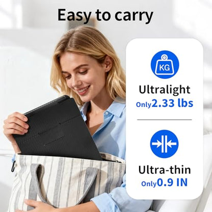Laptop Screen Extender 14" - Dual Portable Monitor FHD 1080P IPS Second Screen for 13"-17" Laptops, Plug & Play for Trip/Remote Work Compatible with Windows/Mac/Android/Chrome - size: 14"