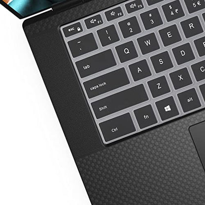 Keyboard Cover for 2025-2022 Dell XPS 15 9500 9510 9520 9530 15.6 Inch & XPS 17 9720 9700 9710 9730 17 Inch & DELL Precision 5770 5570 5760 5560 15.6" 17.3" US Layout (NOT FIT XPS 13 14 16 inch) - color: Black