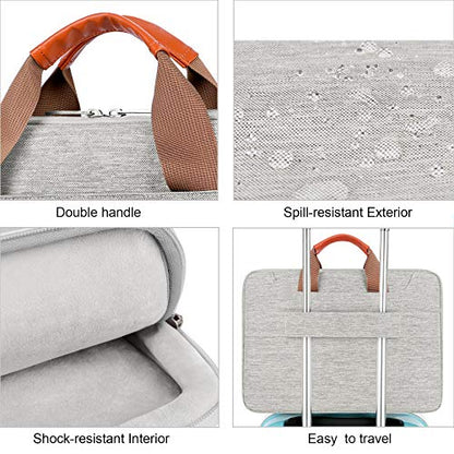 Lacdo 360° Protective Laptop Shoulder Bag for 13 inch MacBook Air M5 A3449 (2026), M4 A3240 2025, M3 A3113, M2 A2681, M1 A2337 A2179 A1932 | 13 Inch MacBook Neo A18 Pro A3404 2026 Computer Bag, Gray - color: Gray, size: 13-13.3 Inches