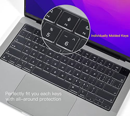 Ultra Thin TPU Keyboard Cover & Trackpad Protector Cover for 2024 2023 MacBook Air 15.3" M2 M3 Chip A2941 A3114