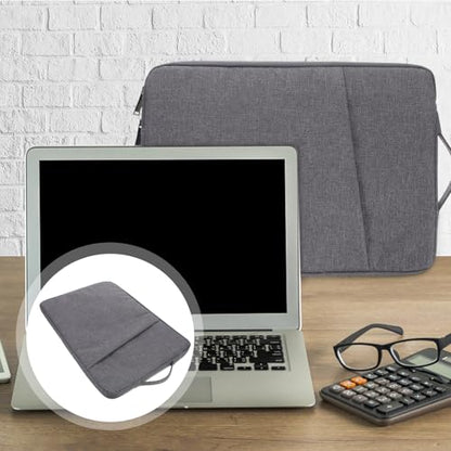 Operitacx Shockproof Laptop Bag 15.6 Inch Sturdy Tablet Carrier Sleeve with Handle Dark Gray Protective Case for Business Travel