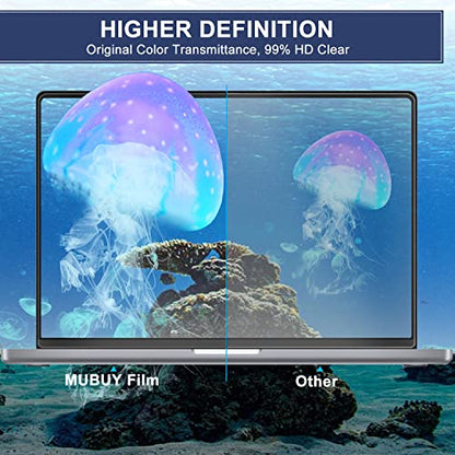 2PCS 14-inch Laptop Screen Protector for HP/Dell/Sony/Samsung/Lenovo/Acer/MSI/LG/Razer Blade/Gateway/Chromebook 14" 16:9 Aspect Laptop, High Definition Anti-Scratch Clear Shield - size: 14 Inch16：9