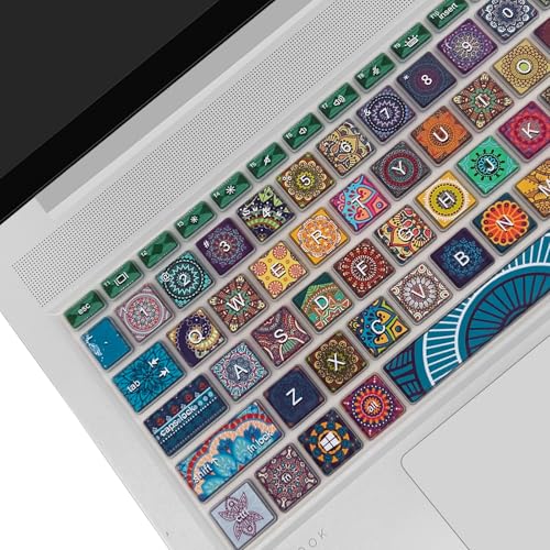 Keyboard Cover for 15.6" HP ProBook 450 G8 G9 G10 / ProBook 455 G8 G9 G10 /ProBook 650 G8/HP Zbook Power G8 G9, Cute Keyboard Skin, Bohemian - color: Bohemian