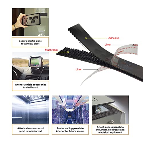 3M Dual Lock 1in x 2in 8pcs, EZ Pass Holder/IPass/IZoom/Sunpass, Adhesive Mounting Strips Black Fastener - size: Black 1in x 2in x 8pcs