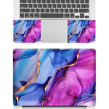 12.1-15.6 Inch Laptop Skin Decal, Universal Reusable Vinyl Laptop Cover Sticker, Waterproof Art Decal Protector in Colorful Marble - color: Colorful Marble