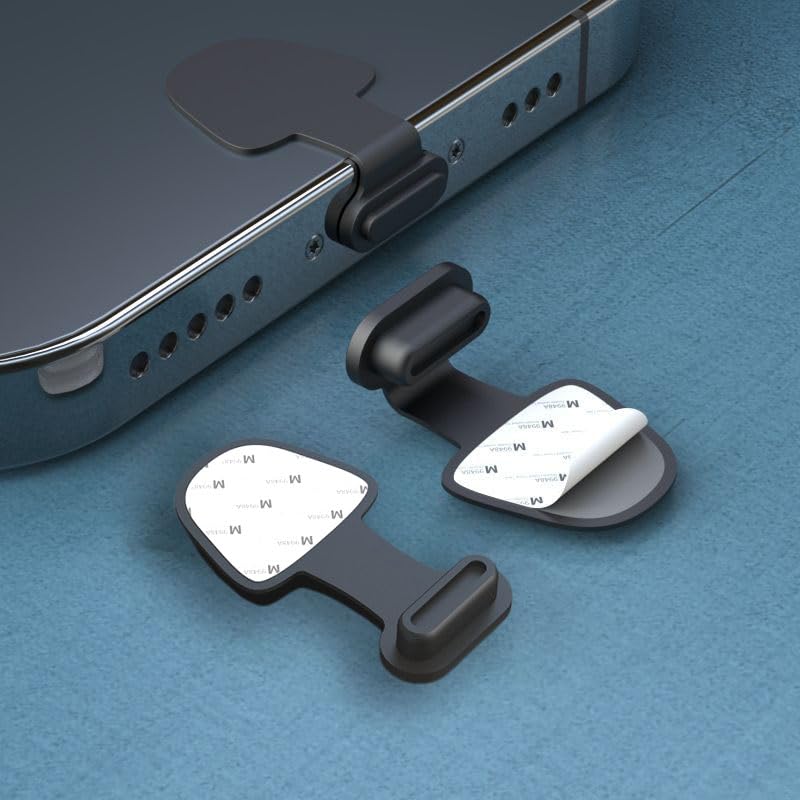 USB-C Plugs (12 PCS), Anti Lost Silicone USB Type C Port Plug Protector, USB C Dust Cover Caps Compatible with iPhone 15/16 / 17 Pro Max Plus, with Speaker Mesh Cover/Clean Tools